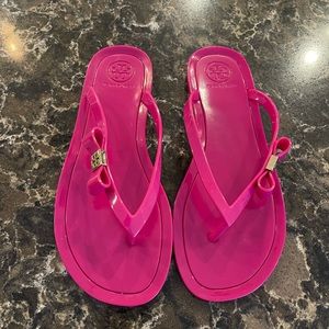 Tory Burch Michaela Bow Jelly Sandals Pink - excellent condition!